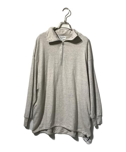 Americana（アメリカーナ）Americana (アメリカーナ) ハーフジップカットソー グレー サイズ:ＦＲＥＥの古着・服飾アイテム