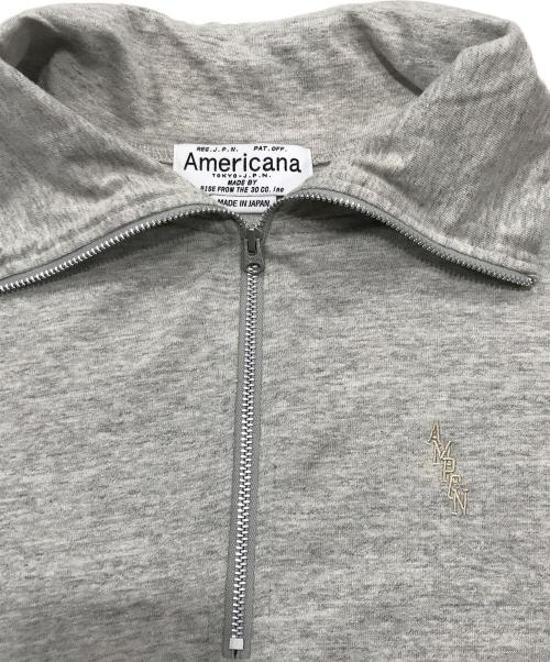 Americana（アメリカーナ）Americana (アメリカーナ) ハーフジップカットソー グレー サイズ:ＦＲＥＥの古着・服飾アイテム
