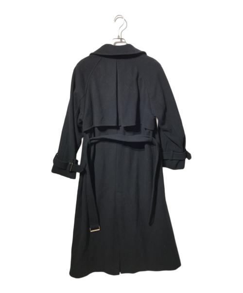 anuans（アニュアンス）anuans (アニュアンス) ウールトレンチコート ブラック サイズ:Sの古着・服飾アイテム