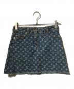 LOUIS VUITTONルイ ヴィトン）の古着「モノグラム デニムスカート」｜インディゴ