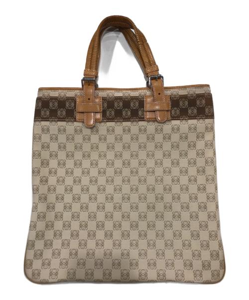 LOEWE（ロエベ）LOEWE (ロエベ) ミニエビデンス スモールショッピングバッグ/トートバッグ ベージュの古着・服飾アイテム