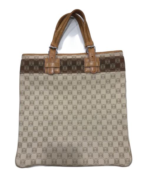 LOEWE（ロエベ）LOEWE (ロエベ) ミニエビデンス スモールショッピングバッグ/トートバッグ ベージュの古着・服飾アイテム