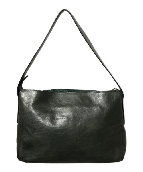 HIROFU（ヒロフ）HIROFU (ヒロフ) レザーショルダーバッグ/ロゴ ワンショルダーバッグ グリーンの古着・服飾アイテム