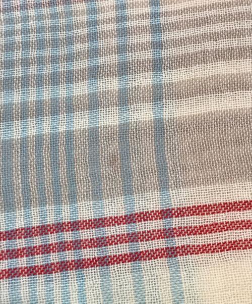 JOHNSTONS OF ELGIN（ジョンストンズオブエルガン）JOHNSTONS OF ELGIN (ジョンストンズオブエルガン) 大判コットンストール ベージュの古着・服飾アイテム