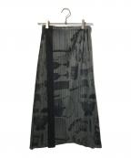 PLEATS PLEASEプリーツプリーズ）の古着「カトラリー柄転写プリーツスカート」｜グレー