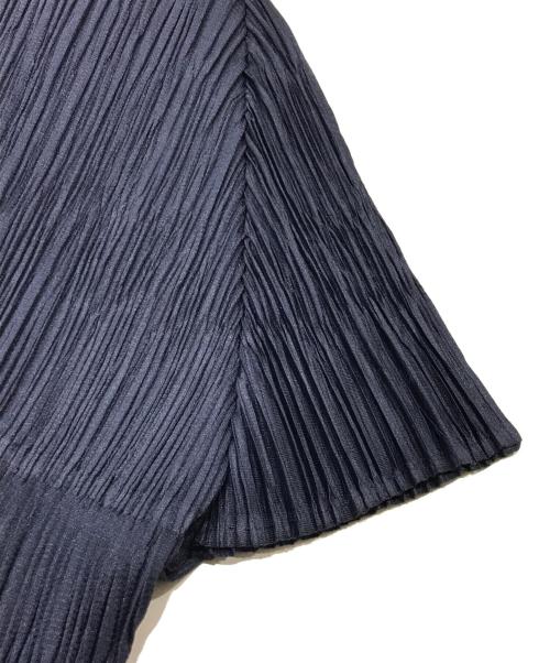 PLEATS PLEASE（プリーツプリーズ）PLEATS PLEASE (プリーツプリーズ) ランダムプリーツSSカットソー ネイビー サイズ:3の古着・服飾アイテム