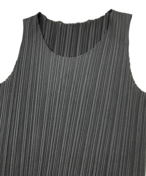 PLEATS PLEASE（プリーツプリーズ）PLEATS PLEASE (プリーツプリーズ) プリーツタンクカットソー グレー サイズ:3の古着・服飾アイテム