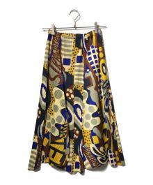 PLEATS PLEASE（プリーツプリーズ）の古着「総柄ジグザグプリーツスカート」｜ベージュ