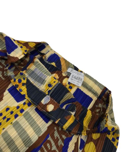 PLEATS PLEASE（プリーツプリーズ）PLEATS PLEASE (プリーツプリーズ) 総柄ジグザグプリーツスカート ベージュ サイズ:3の古着・服飾アイテム