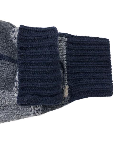 BROOKS BROTHERS（ブルックスブラザーズ）BROOKS BROTHERS (ブルックスブラザーズ) メリノウールクルーネックニット グレー×ネイビー サイズ:Ｓの古着・服飾アイテム