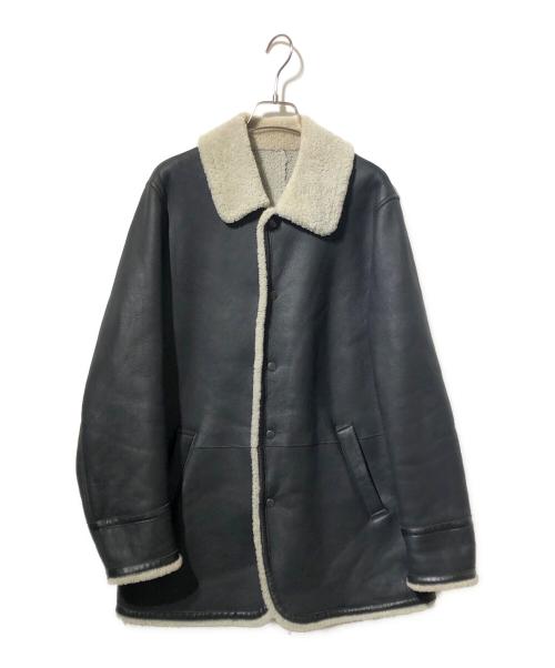 unknown（アンノーン）Unknown (アンノウン) ラムムートンコート ブラック サイズ:Lの古着・服飾アイテム