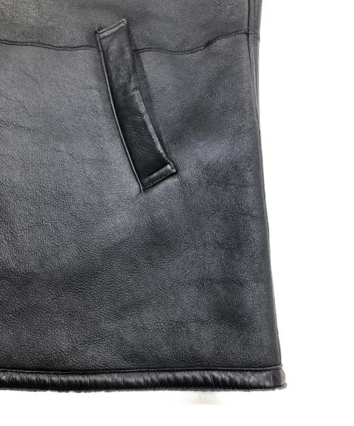 unknown（アンノーン）Unknown (アンノウン) ラムムートンコート ブラック サイズ:Lの古着・服飾アイテム