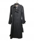 BURBERRY LONDONバーバリーロンドン）の古着「裏ノヴァチェックトレンチコート」｜ブラック