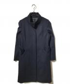 INDIVIインディヴィ）の古着「カシミヤブレンドスタンドカラーコート」｜ネイビー