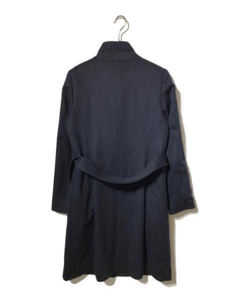 INDIVI（インディヴィ）INDIVI (インディヴィ) カシミヤブレンドスタンドカラーコート ネイビー サイズ:40の古着・服飾アイテム