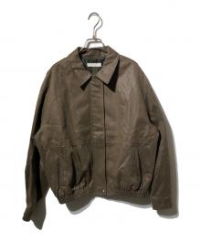 OUNCE（オンス）の古着「レザーライクブルゾン」｜ブラウン