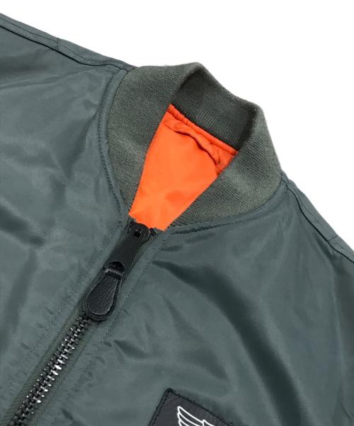 AVIREX（アヴィレックス）AVIREX (アヴィレックス) PEANUTS (ピーナッツ) リバーシブルフライトジャケット/MA-1 FLYING ACE オリーブ サイズ:Mの古着・服飾アイテム