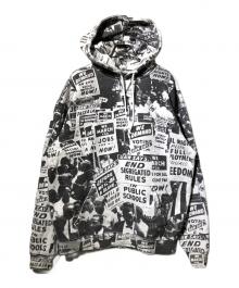 KITH（キス）の古着「総柄プルオーバーパーカー」｜ブラック