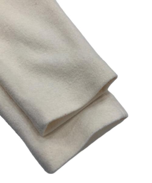 BEARDSLEY（ビアズリー）BEARDSLEY (ビアズリー) ラグランスリーブ ノーカラージャケット/圧縮ウールショートコート ベージュ サイズ:Fの古着・服飾アイテム