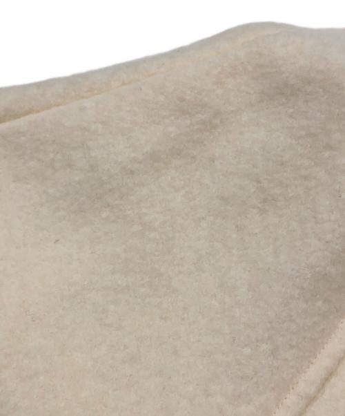 BEARDSLEY（ビアズリー）BEARDSLEY (ビアズリー) ラグランスリーブ ノーカラージャケット/圧縮ウールショートコート ベージュ サイズ:Fの古着・服飾アイテム