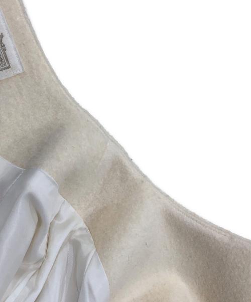 BEARDSLEY（ビアズリー）BEARDSLEY (ビアズリー) ラグランスリーブ ノーカラージャケット/圧縮ウールショートコート ベージュ サイズ:Fの古着・服飾アイテム