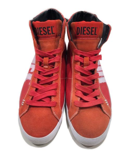 DIESEL（ディーゼル）DIESEL (ディーゼル) ハイカットスニーカー/カウレザーミッドカット レッド サイズ:US9/EUR42の古着・服飾アイテム