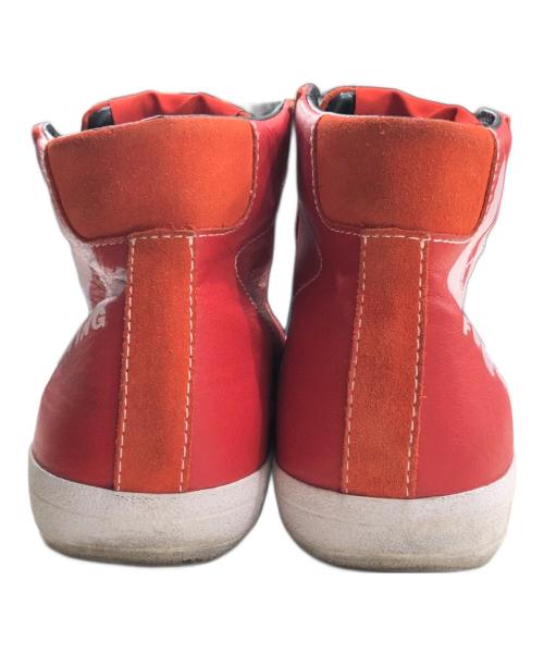 DIESEL（ディーゼル）DIESEL (ディーゼル) ハイカットスニーカー/カウレザーミッドカット レッド サイズ:US9/EUR42の古着・服飾アイテム