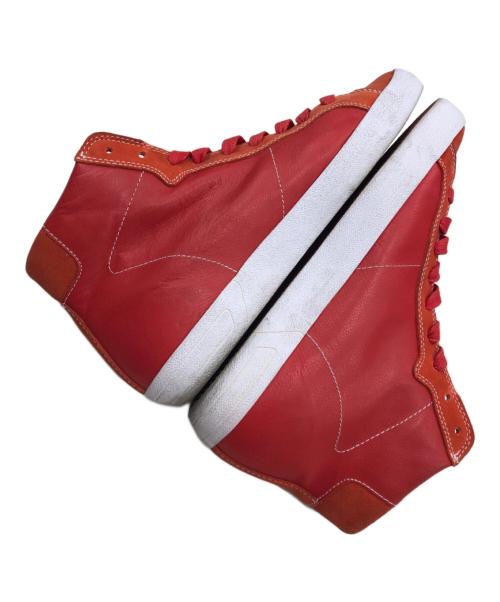 DIESEL（ディーゼル）DIESEL (ディーゼル) ハイカットスニーカー/カウレザーミッドカット レッド サイズ:US9/EUR42の古着・服飾アイテム