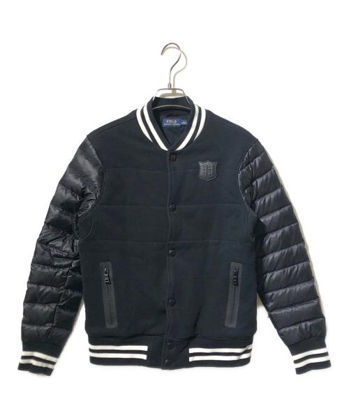 POLO RALPH LAUREN（ポロ・ラルフローレン）POLO RALPH LAUREN (ポロ・ラルフローレン) 袖切替ダウンスタジャン ネイビー サイズ:Sの古着・服飾アイテム