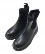 LANVIN en Bleuランバンオンブルー）の古着「サイドゴアニットブーツ」｜ブラック