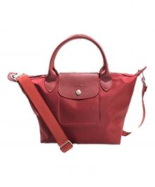 LONGCHAMP（ロンシャン）の古着「ル・プリアージュ ネオ S/2WAYショルダーバッグ」｜レッド