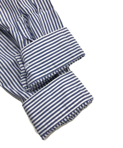 tricot COMME des GARCONS（トリココムデギャルソン）tricot COMME des GARCONS (トリココムデギャルソン) レースストライプシャツ ブルー×ホワイト サイズ:Mの古着・服飾アイテム