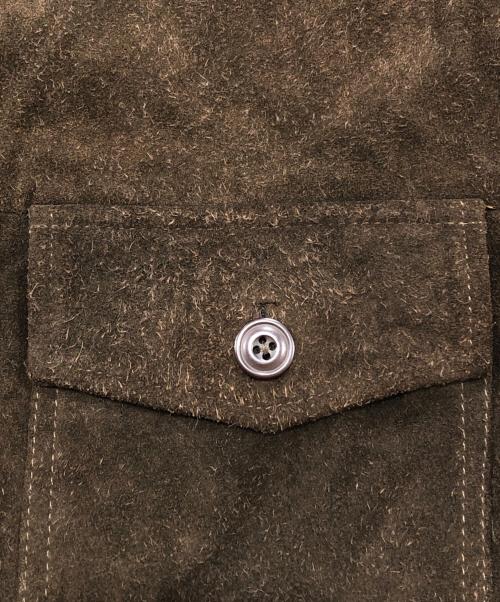 OLD GAP（オールドギャップ）OLD GAP (オールドギャップ) カウレザージャケット/スウェードジャケット ブラウン サイズ:Sの古着・服飾アイテム