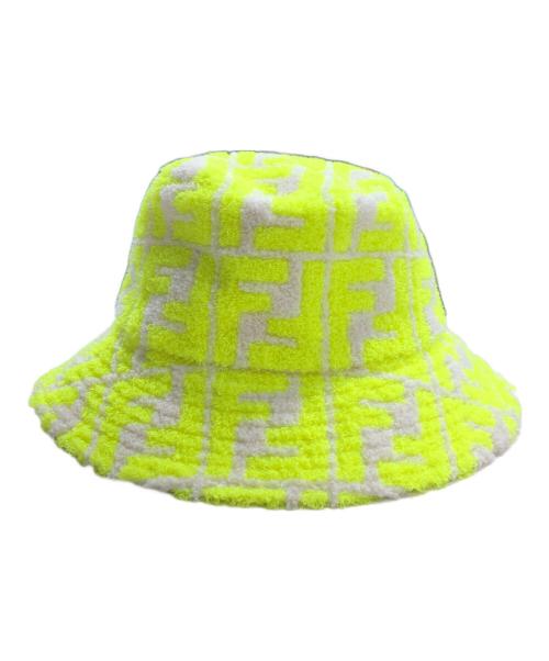 FENDI（フェンディ）FENDI (フェンディ) モノグラム パイルバケットハット イエローの古着・服飾アイテム