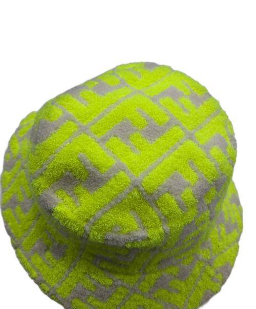 FENDI（フェンディ）FENDI (フェンディ) モノグラム パイルバケットハット イエローの古着・服飾アイテム