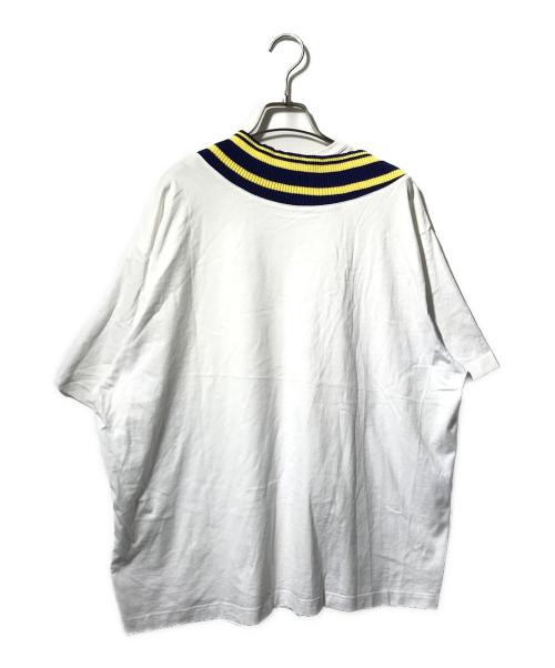 kolor/BEACON（カラービーコン）kolor/BEACON (カラービーコン) カラー ドッキング 半袖 Tシャツ ホワイト サイズ:2の古着・服飾アイテム