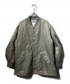 SALON adam et rope'サロンアダムエロペ）の古着「サイドジップミドルMA-1」｜グレー