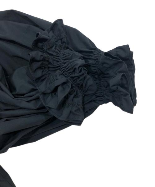 YOIHI（ヨイヒ）YOIHI (ヨイヒ) フリルカラーブラウス ブラック サイズ:fの古着・服飾アイテム