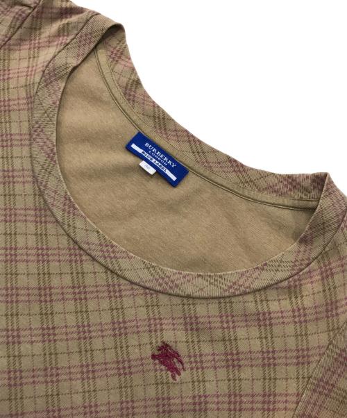 BURBERRY BLUE LABEL（バーバリー ブルー レーベル）BURBERRY BLUE LABEL (バーバリー ブルー レーベル) チュニック/半袖フリルチュニック ブラウン サイズ:38の古着・服飾アイテム