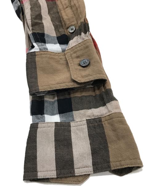 BURBERRY（バーバリー）BURBERRY (バーバリー) Check cotton shirt / ノヴァチェックコットンシアーシャツ ブラウン サイズ:Mの古着・服飾アイテム