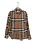 BURBERRY（バーバリー）の古着「Check cotton shirt / ノヴァチェックコットンシアーシャツ」｜ブラウン