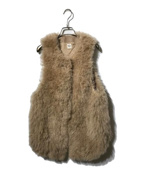 Ron Herman（ロンハーマン）Ron Herman (ロンハーマン) Fur Vest / ゴートファーベスト ベージュ サイズ:Sの古着・服飾アイテム