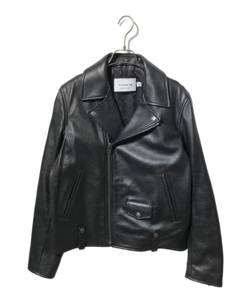 COACH（コーチ）COACH (コーチ) ライダース MOTO レザージャケット ブラック サイズ:Sの古着・服飾アイテム