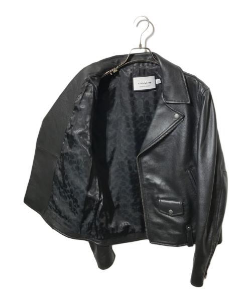 COACH（コーチ）COACH (コーチ) ライダース MOTO レザージャケット ブラック サイズ:Sの古着・服飾アイテム