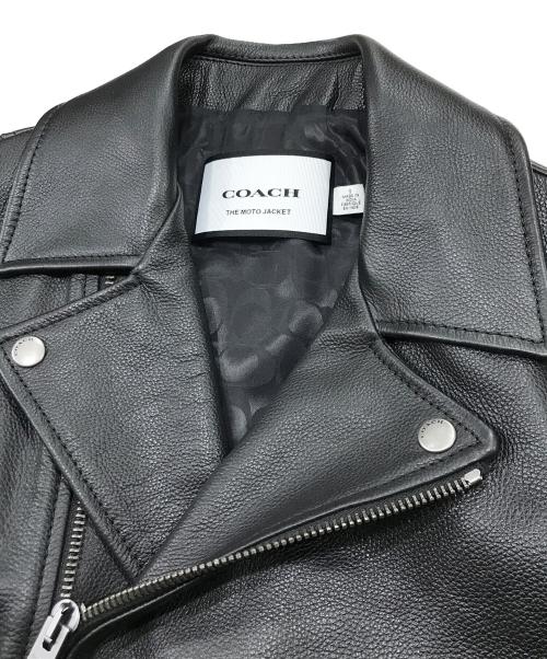 COACH（コーチ）COACH (コーチ) ライダース MOTO レザージャケット ブラック サイズ:Sの古着・服飾アイテム