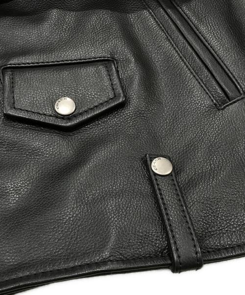 COACH（コーチ）COACH (コーチ) ライダース MOTO レザージャケット ブラック サイズ:Sの古着・服飾アイテム