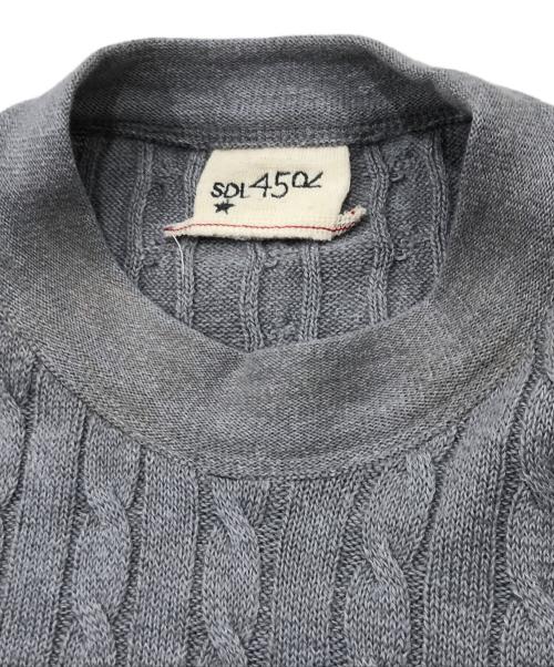 45R（フォーティファイブ・アール）45R (フォーティファイブ・アール) 超ガーゼケーブルニットソーの908クリュー グレー サイズ:FREEの古着・服飾アイテム