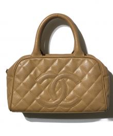 CHANEL（シャネル）の古着「マトラッセ/ココマーク ボーリングバッグ/ハンドバッグ」｜ベージュ