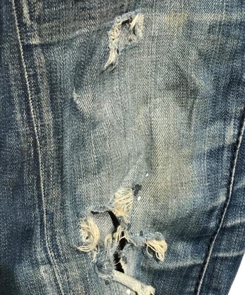 DSQUARED2（ディースクエアード）DSQUARED2 (ディースクエアード) ステッチ加工デニムパンツ インディゴ サイズ:48の古着・服飾アイテム