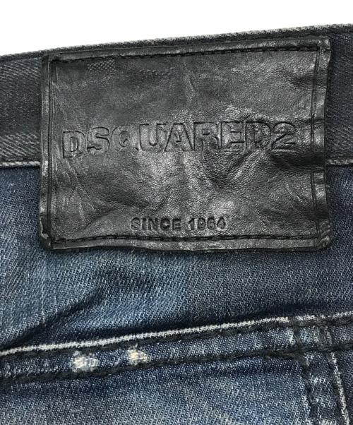 DSQUARED2（ディースクエアード）DSQUARED2 (ディースクエアード) ステッチ加工デニムパンツ インディゴ サイズ:48の古着・服飾アイテム